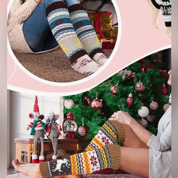 🌸🍁2 PACK Chunky Knit Leg Warmers - Picture 7 of 7